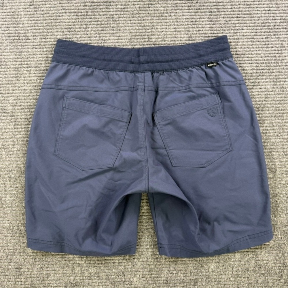 Kuhl Freeflex Shorts Mens Small Charcoal Blue Hiking Outdoor Pull On 7.5" Inseam - Picture 2 of 14